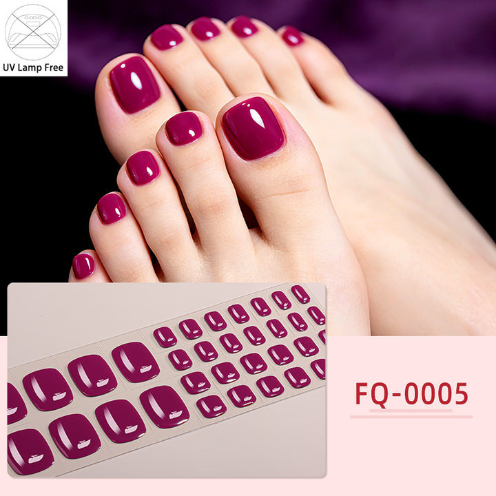 UV-Free Glossy Press-On Nail Wraps