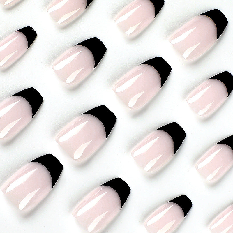 Artificial nail tips with high gloss black Kalsten
