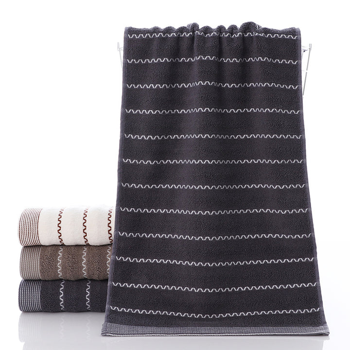 Ladies terry bath towel with modern stripes Kalsten
