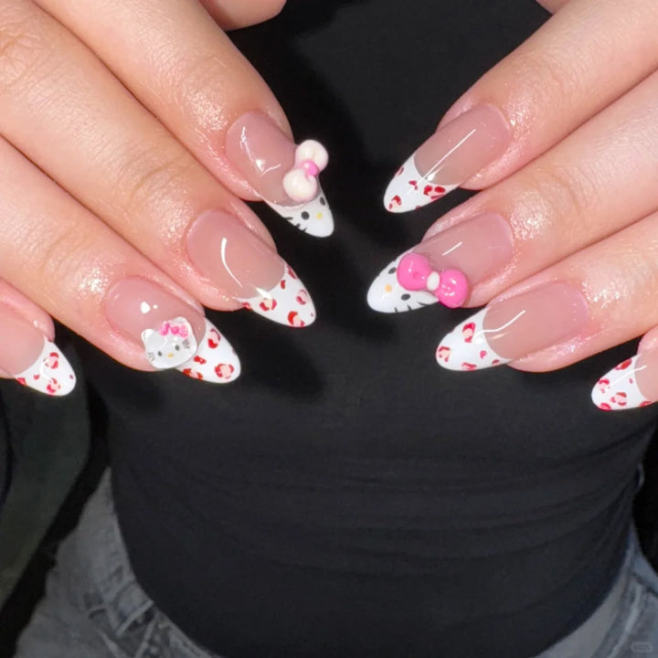 Artful Nail Extensions with Cute Motif Accents Kalsten