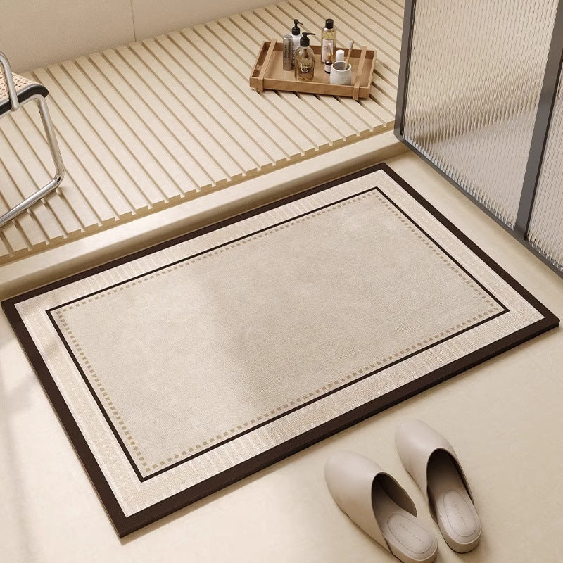Vintage-Inspired Floral Printed Bath Mat