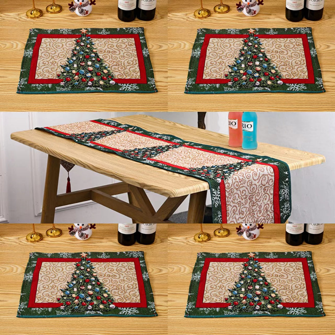 Festive tablecloth with Christmas tree motif Kalsten