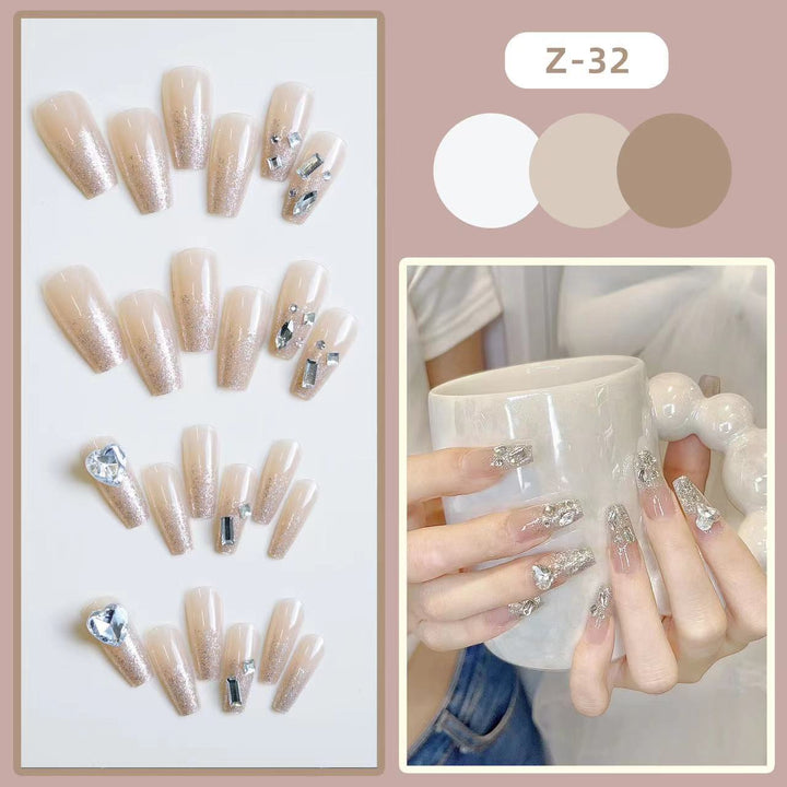 Sparkling Rhinestone Press-On Nail Set Kalsten
