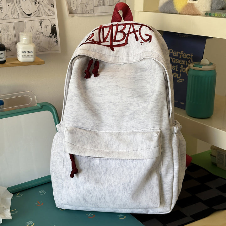 Casual Backpack with Cute Plush Keychain Kalsten