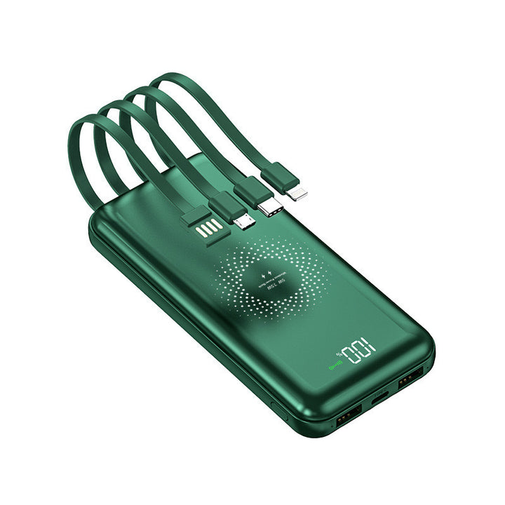 Power bank with integrated multi-charging cable for Kalsten