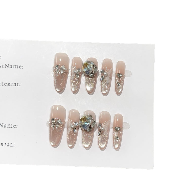 Elegant Glamorous Press-On Nails