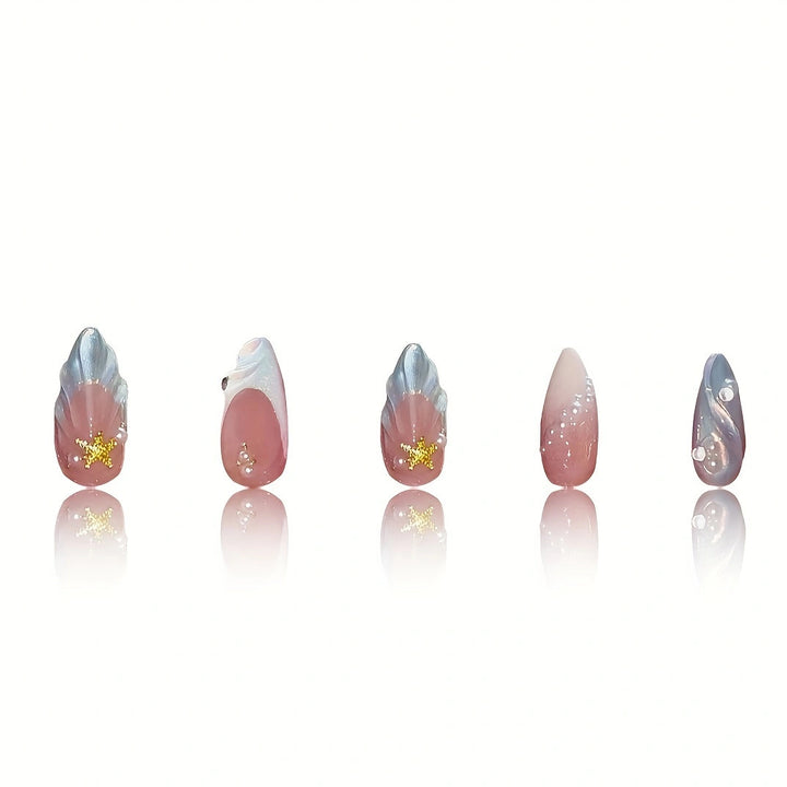 Mermaid-Inspired Press-On Nail Art Kalsten