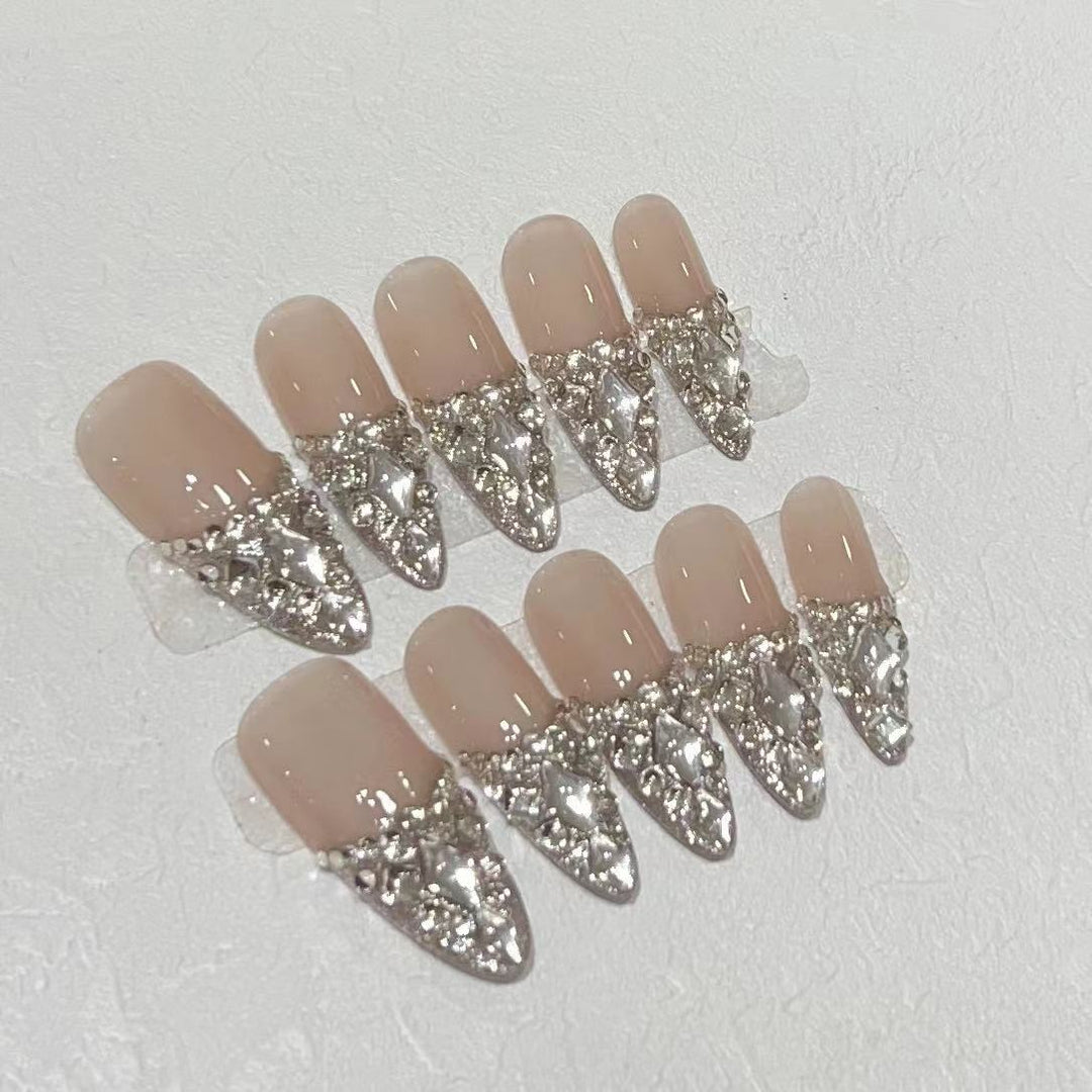 Rhinestone Stiletto Press-On Nail Set Kalsten