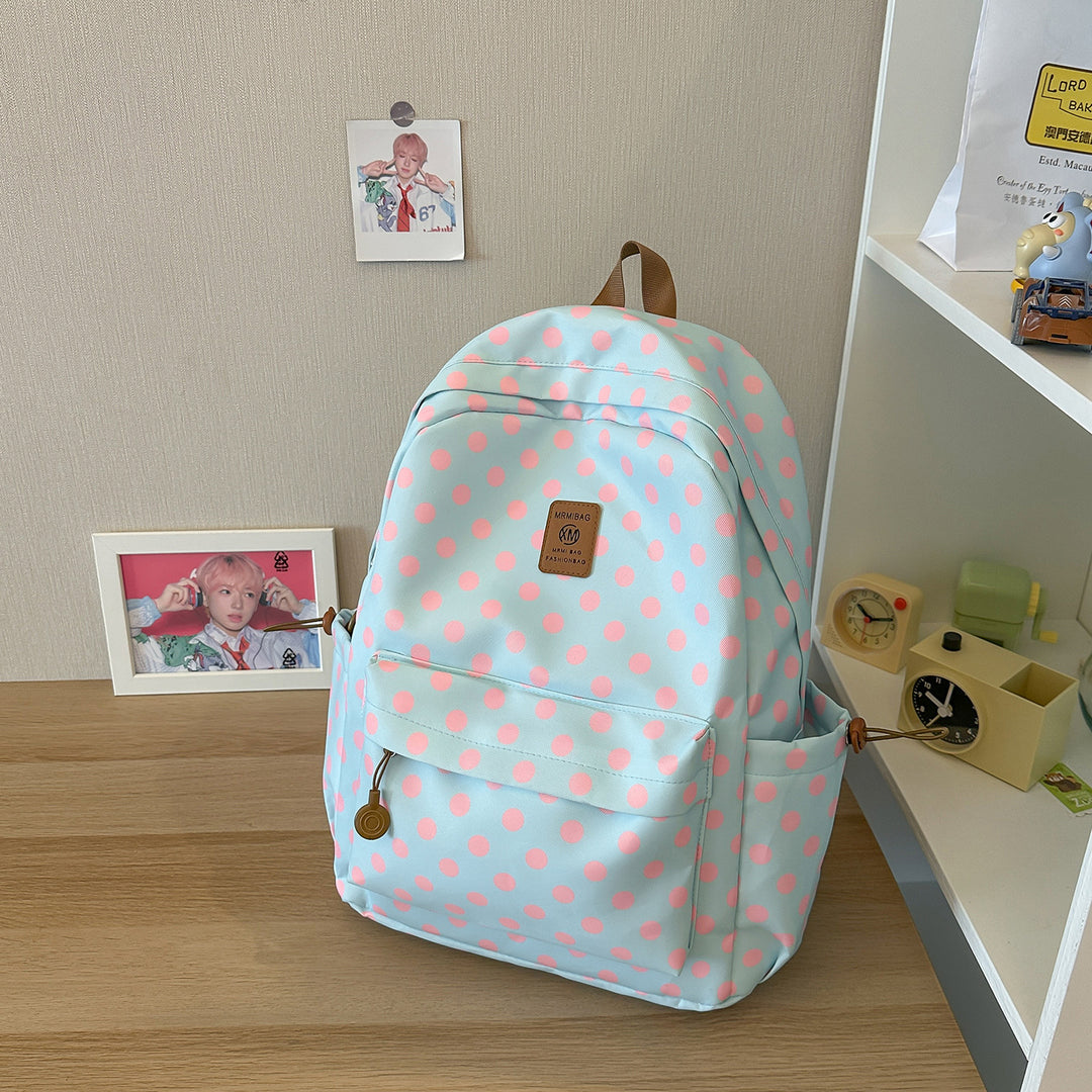Casual Polka Dot School Backpack