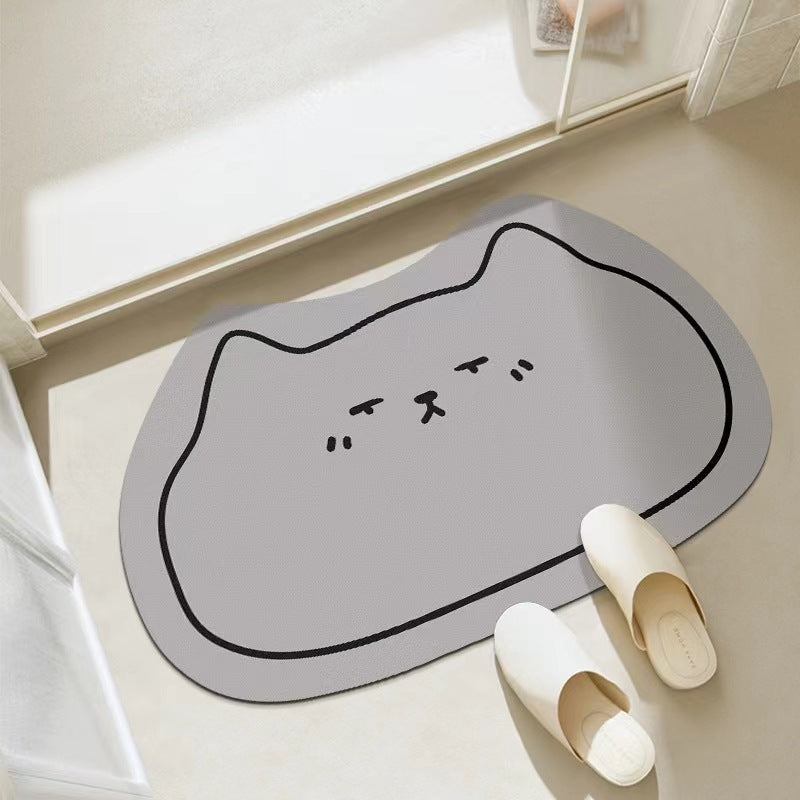 Cat-Shaped Bathroom Mat
