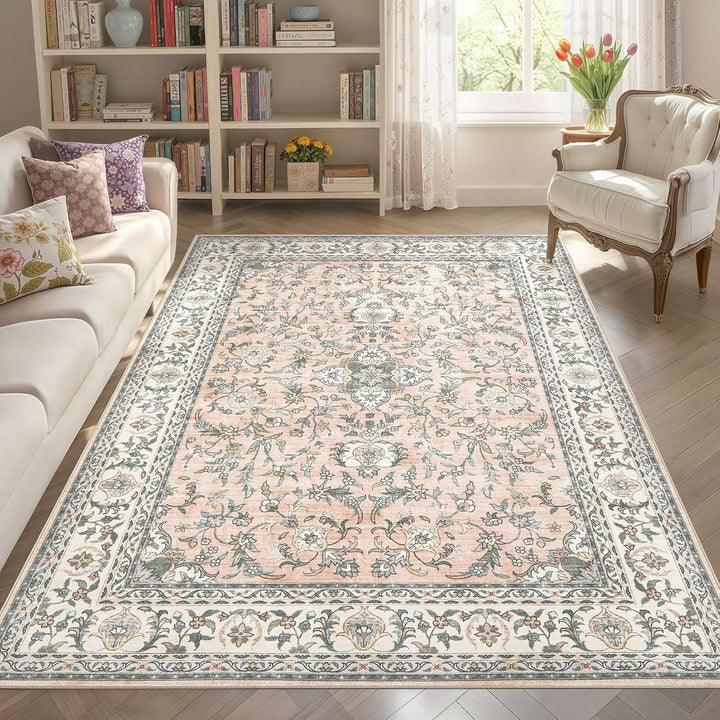 Vintage-Inspired Floral Area Rug