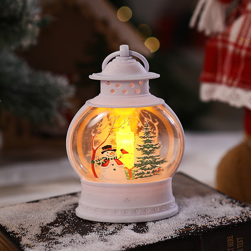 Decorative Christmas lantern with festive Santa motif Kalsten