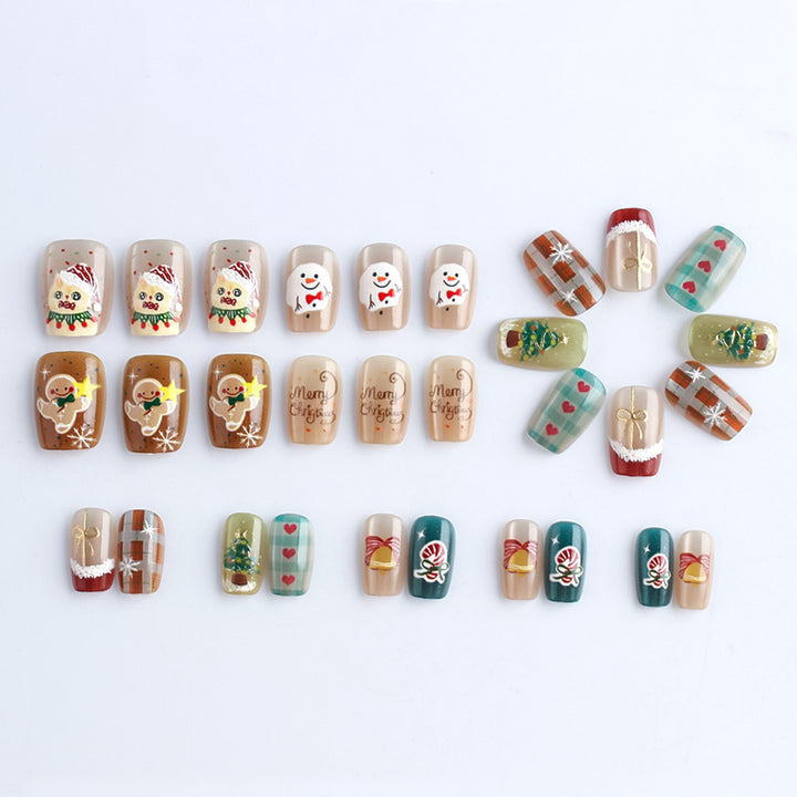 Christmas-Themed Press-On Nail Art Set Kalsten