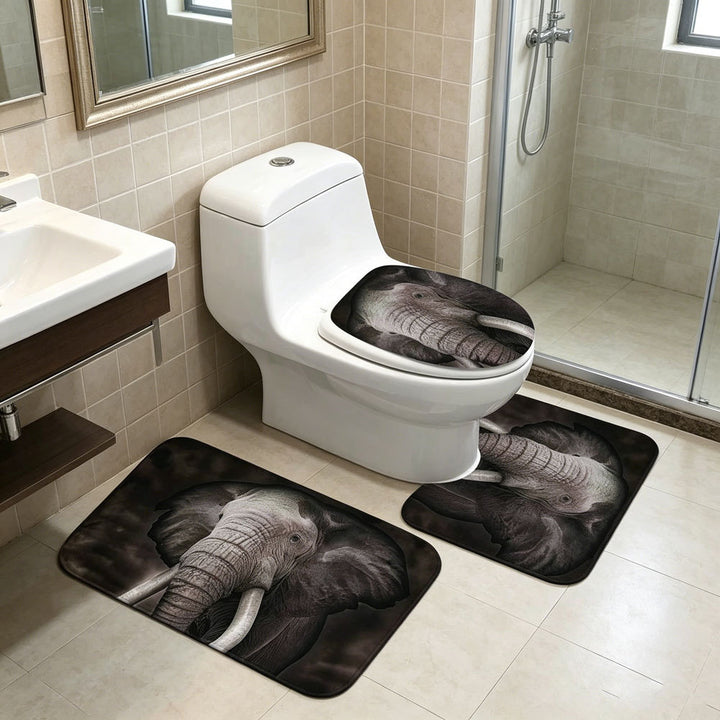 Cartoon-Themed Bathroom Mat Set