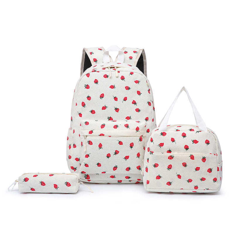Backpack set with Playful Strawberry Pattern Kalsten