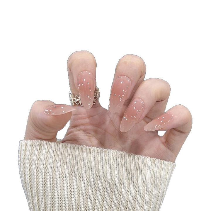 Artificial nails with elegant glitter effect Kalsten