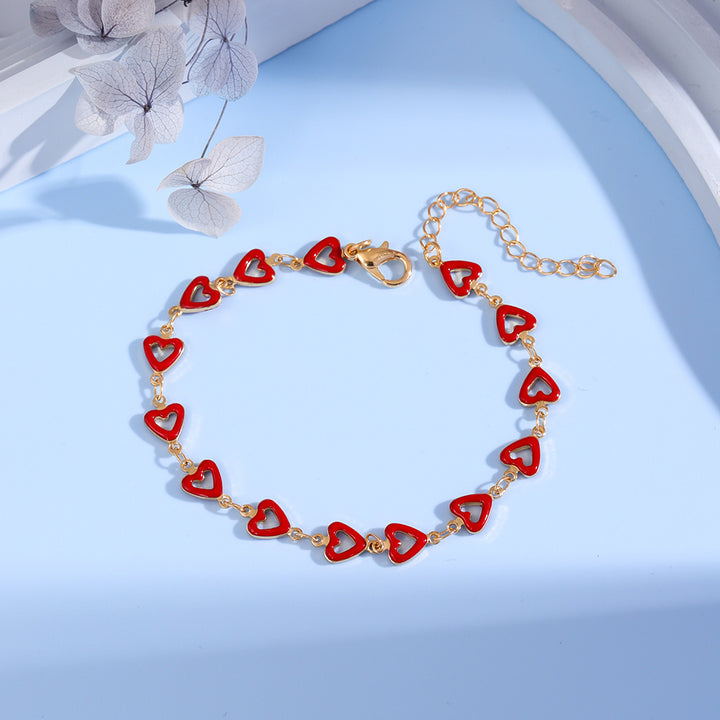 Colorful Heart Charm Anklet Kalsten