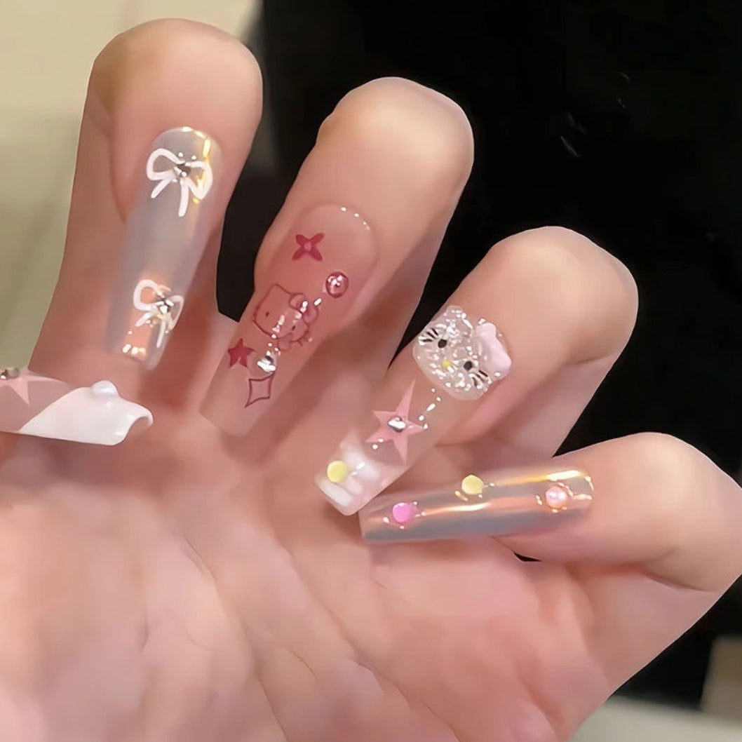 Cute Character-Themed Press-On Nail Set Kalsten