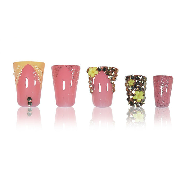 Decorative Rhinestone Press-On Nail Set Kalsten