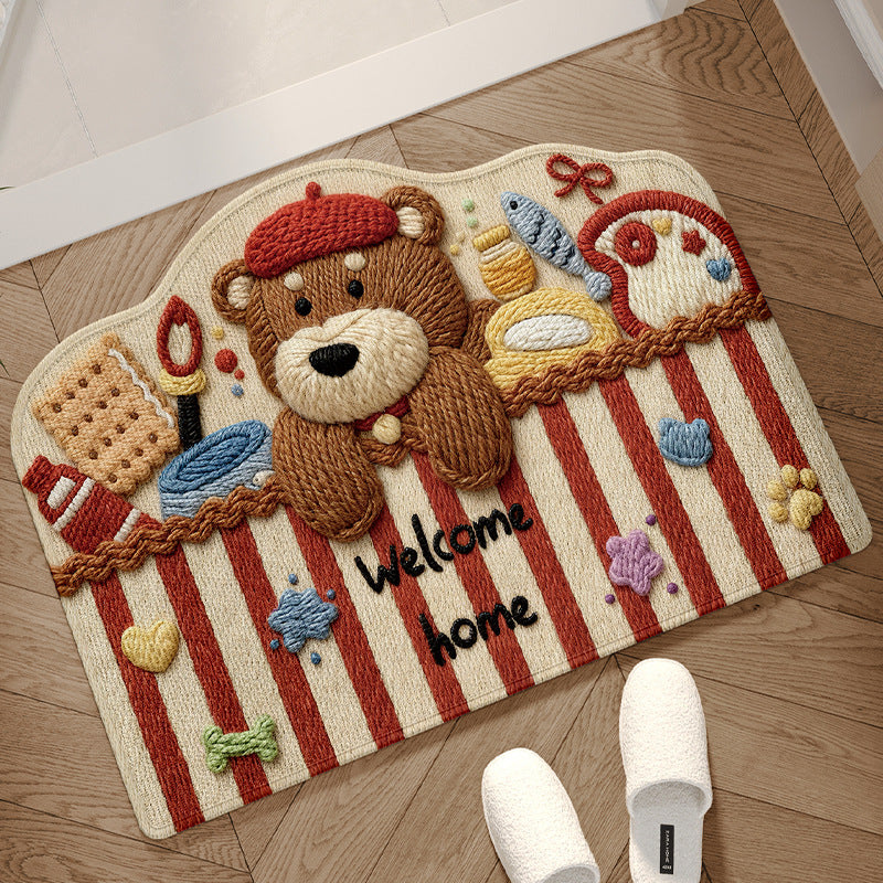 Playful Dog-Themed Welcome Mat Kalsten