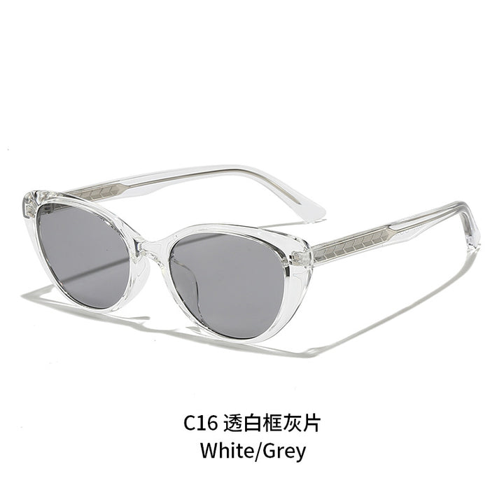 Women's Cat-Eye Sunglasses with Transparent Frame and UV Protection Kalsten