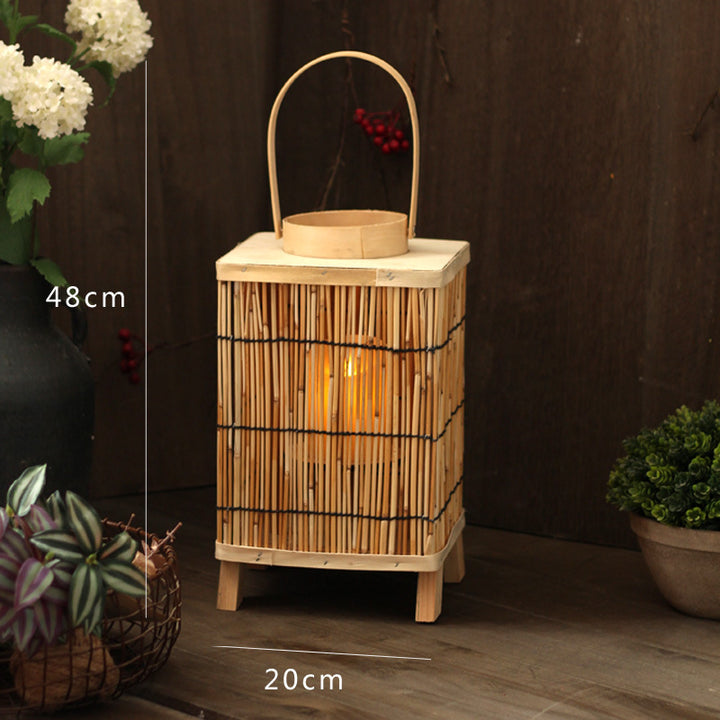 Stylish lantern made of natural materials Kalsten