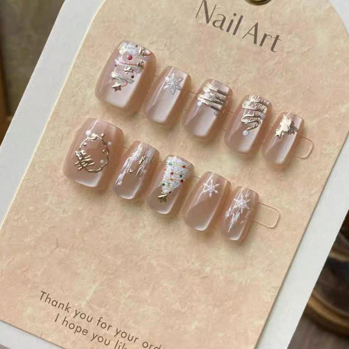 Elegant Artistic Press-On Nail Art Set