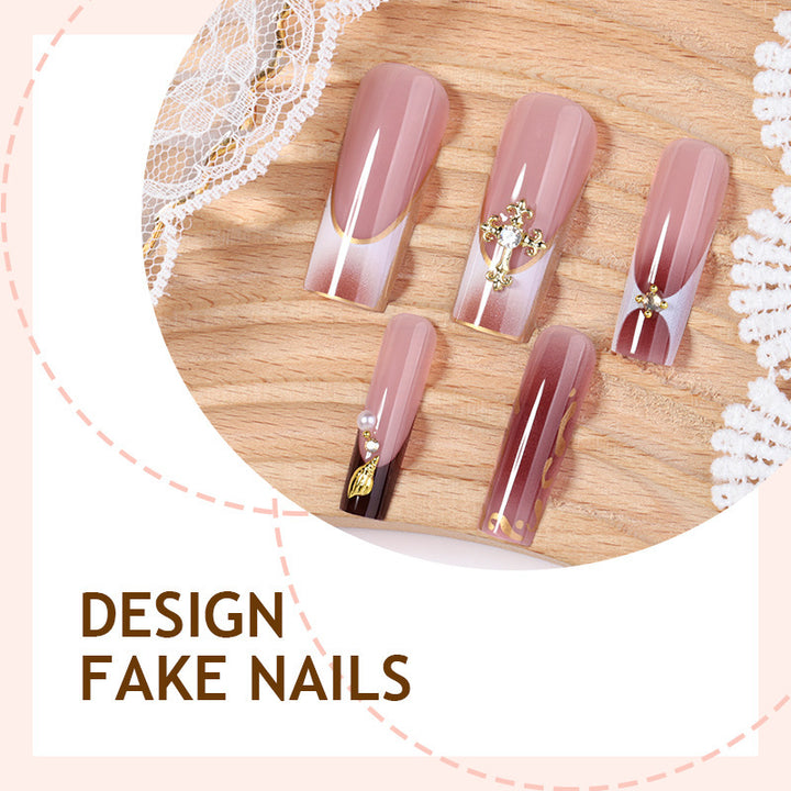 Acrylic nail set with glamorous design Kalsten