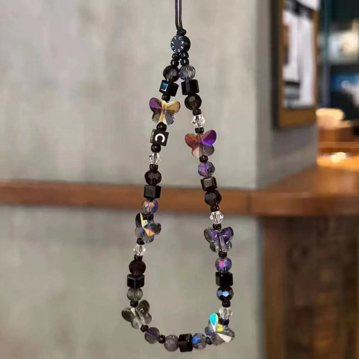 Artistic Butterfly Beaded Phone Lanyard Kalsten
