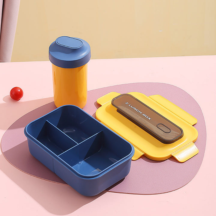Versatile Leak-Proof Bento Lunch Box with Built-In Utensil Set
