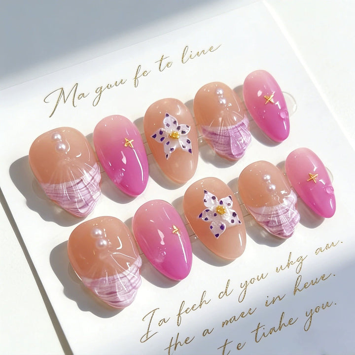 Artistic Press-On Nail Tips Set