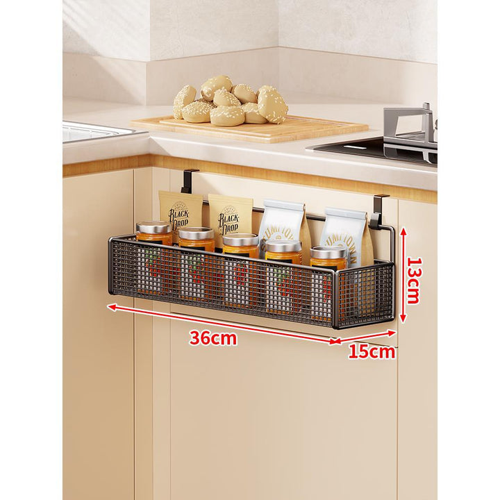 Over-Cabinet Three-Tier Mesh Hanging Pantry Organizer with Removable Baskets