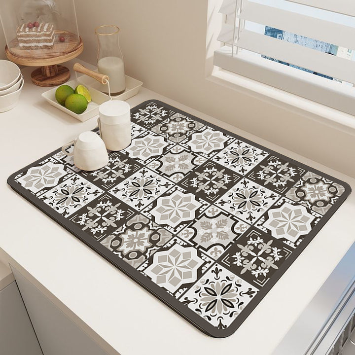 Elegant Mosaic Pattern Kitchen Mat Kalsten