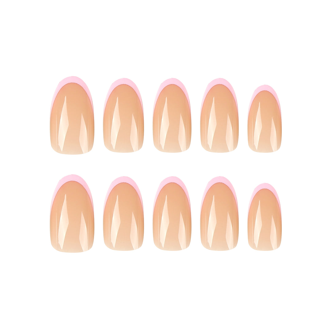 Shiny nail art with elegant French tips Kalsten