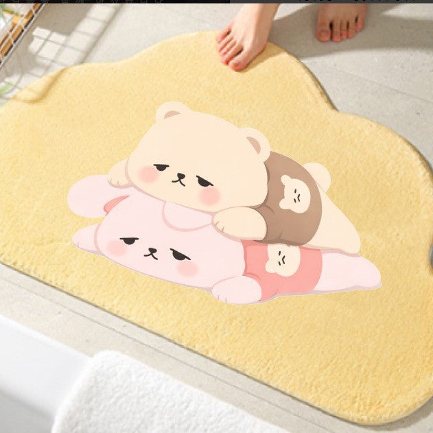 Fun Cartoon-Themed Bath Mat