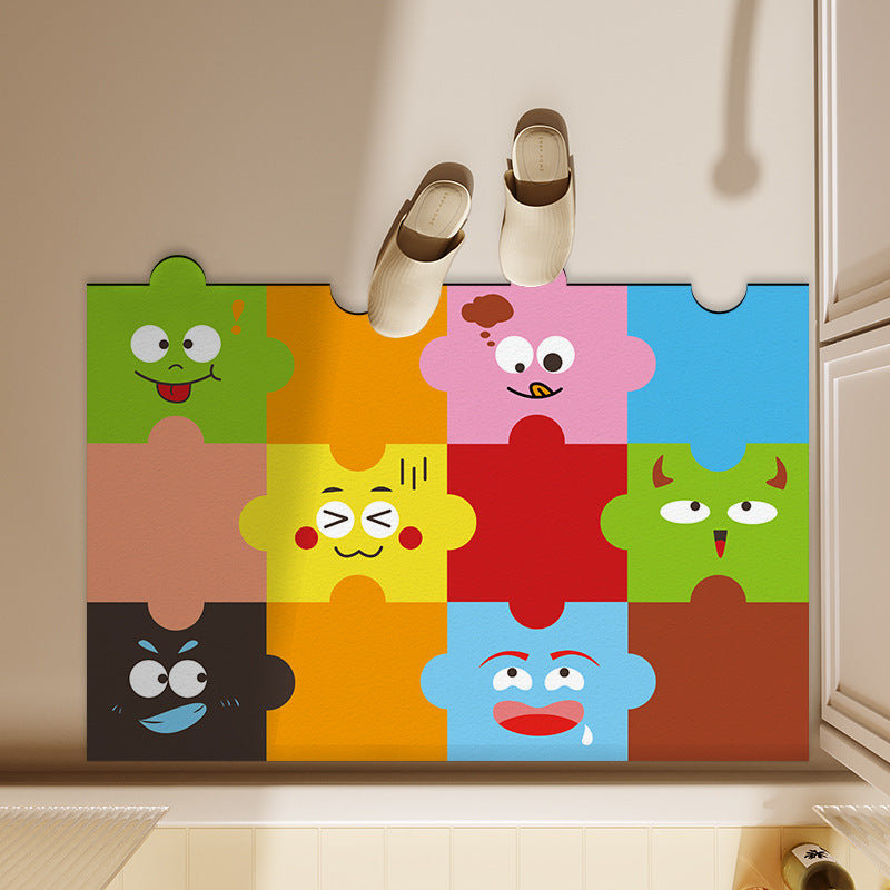 Fun-Themed Puzzle Design Area Mat