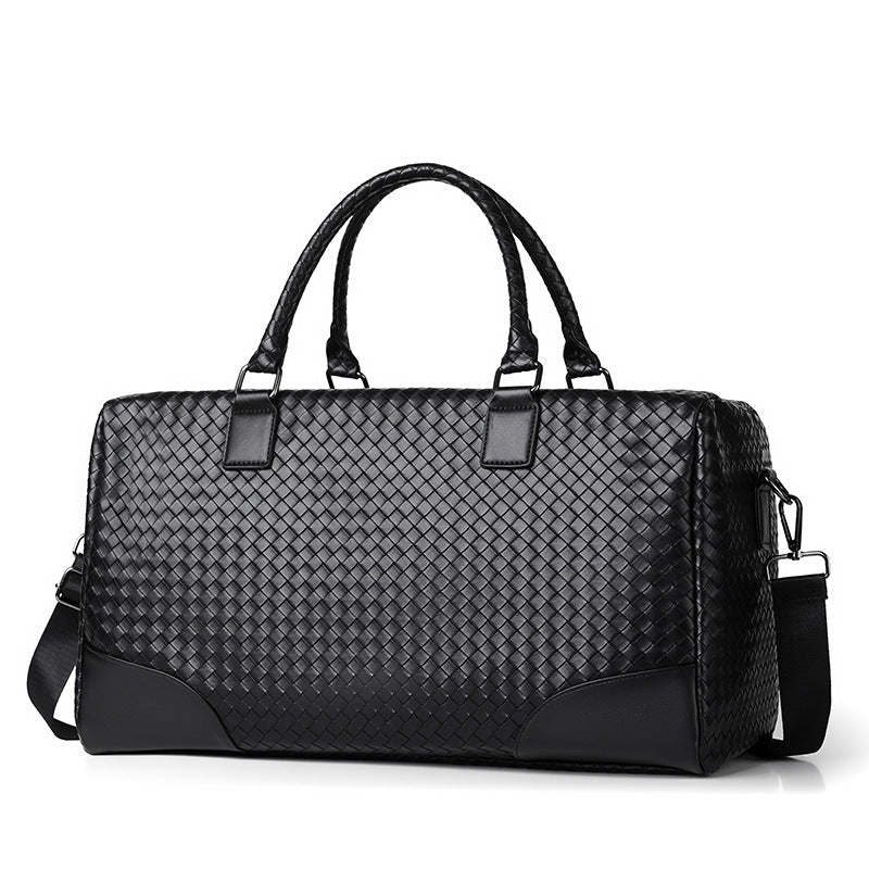 Woven Leather Travel Duffel Kalsten