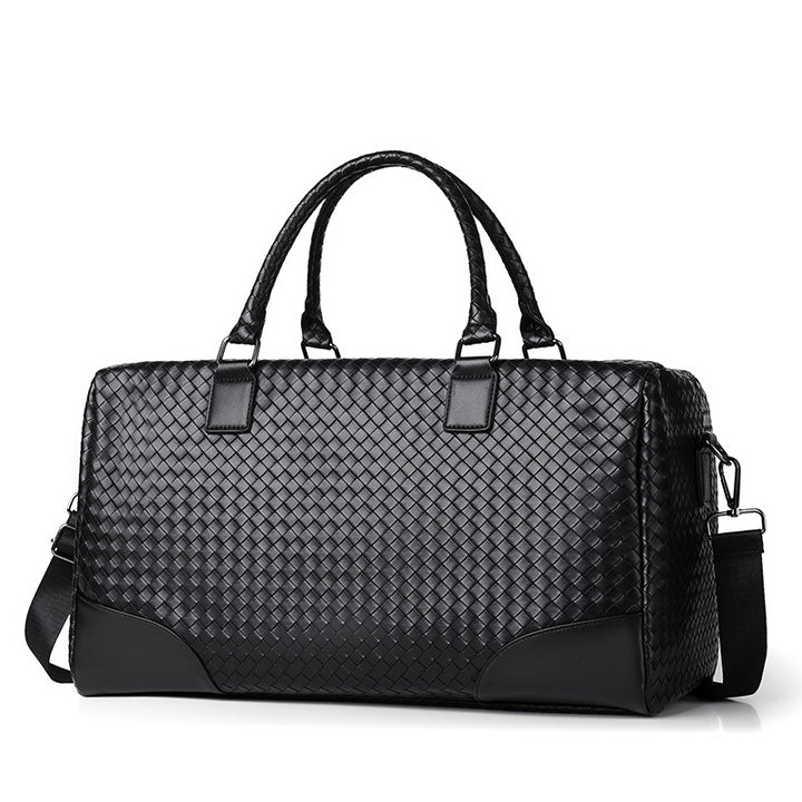 Woven Leather Travel Duffel Kalsten