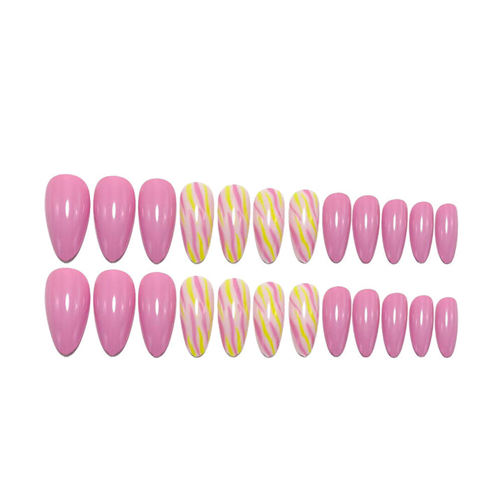 Artificial nails with modern graphic design Kalsten