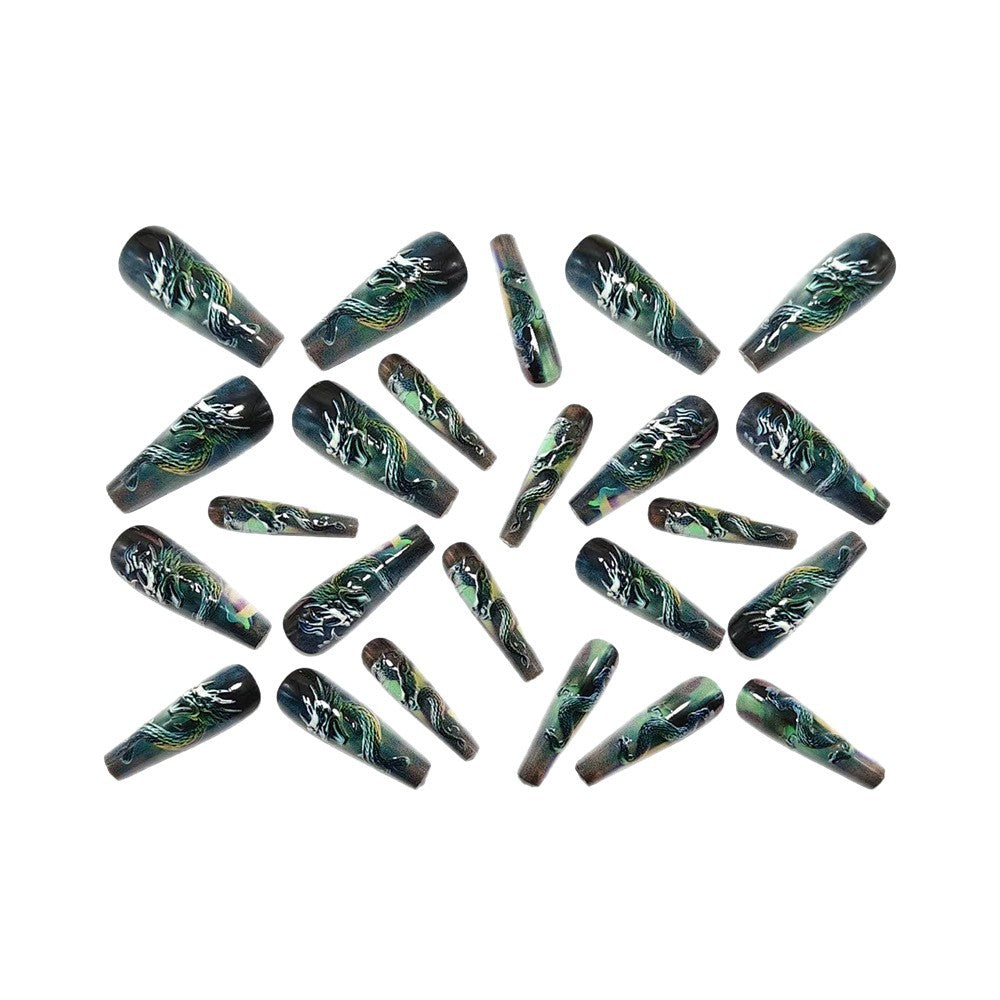 Artificial nails with 3D dragon design Kalsten