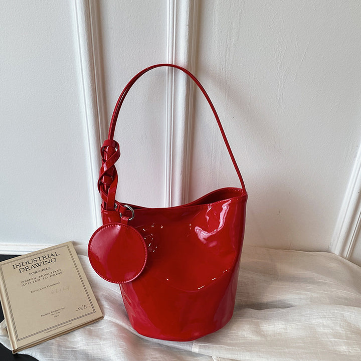 WoChic Patent Leather Bucket Bag Kalsten
