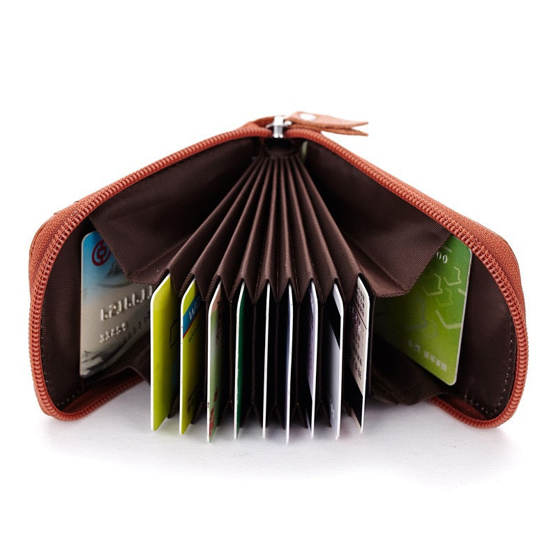 Textured Leather Zip Pouch