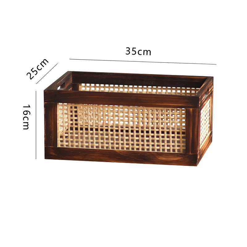 Storage basket made of natural wood Kalsten