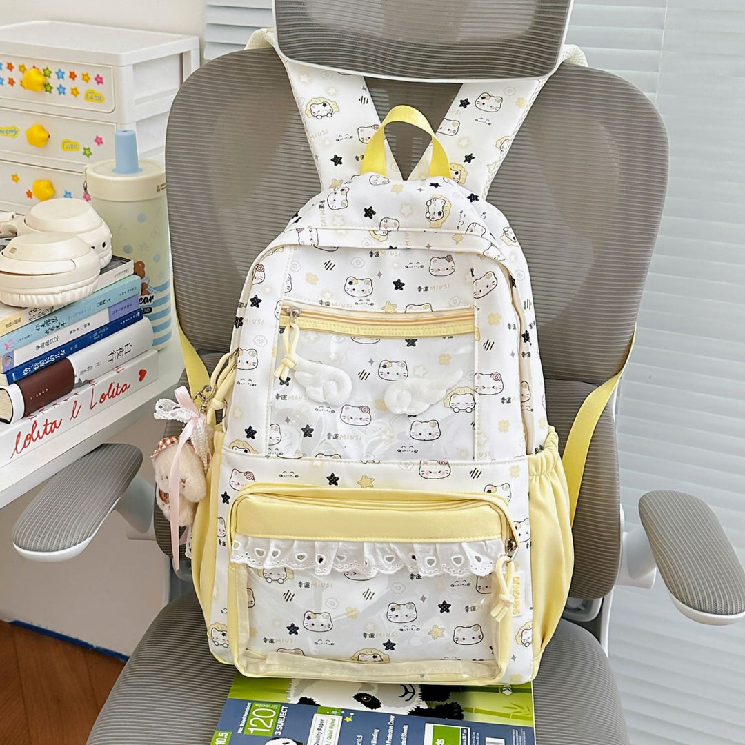 Cute Themed Cat Graphic Backpack