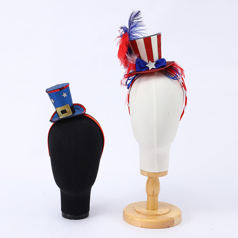 Unisex nan more patriotic mini cylinder headband for carnival and themed parties Kalsten