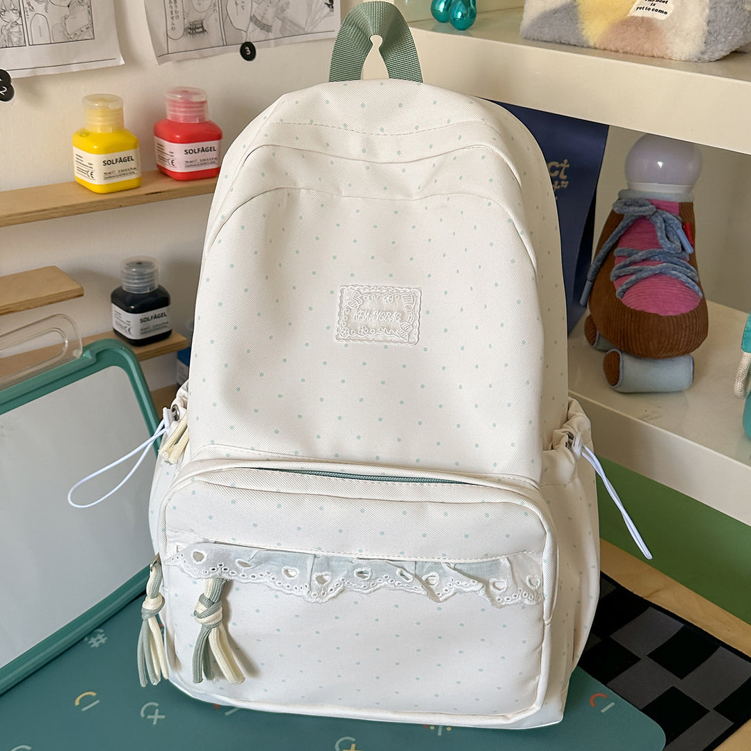 Decorative Polka Dot School Backpack Kalsten