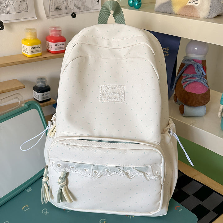 Decorative Polka Dot School Backpack Kalsten