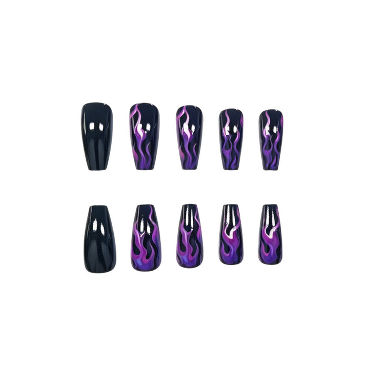 Artistic Flame-Inspired Acrylic Nail Art Enhancements Kalsten