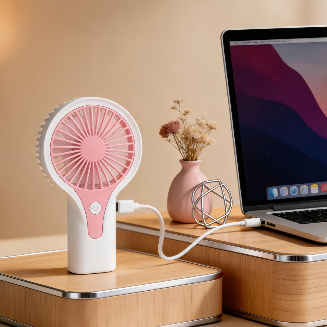 Women's Portable USB Hand Fan with Ergonomic Handle Kalsten