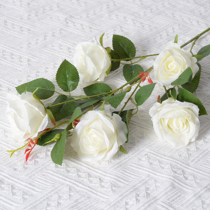 Artificial Silk Floral Rose Stem